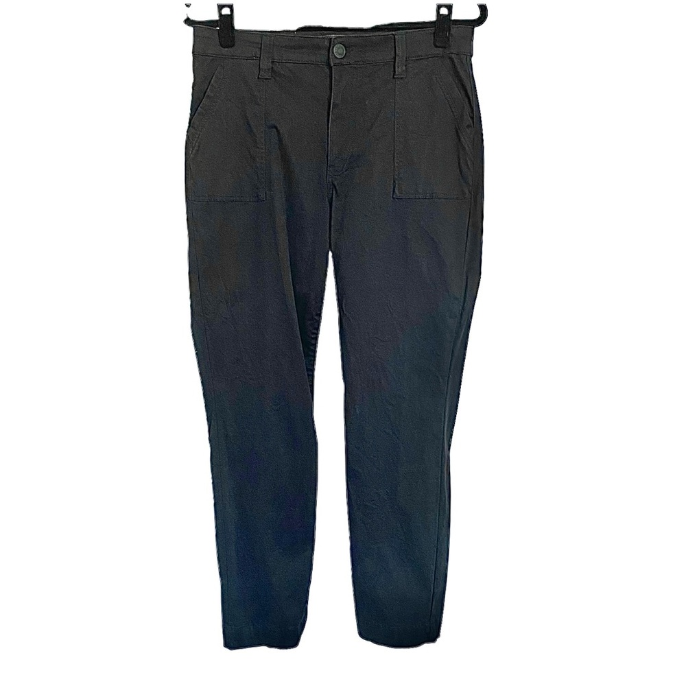 Kut from the Kloth Chris Straight Leg Pants Womens 10 Black Stretch Trouser